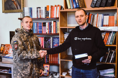 "I like your project. I want to finance books to my countrymen from the 95th Brigade"